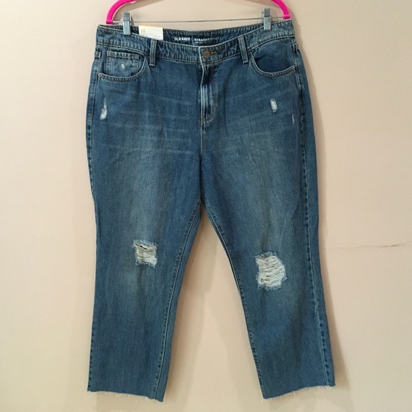 Old Navy Denim - Old Navy Jeans Womens 14 Droit Straight High Rise Blue Denim Vintage High Rise